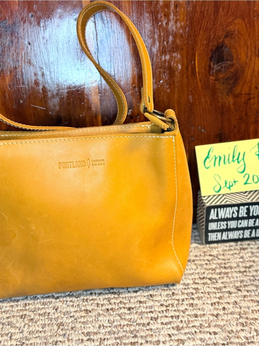 Portland Leather Classic Triangle Bag in Mango
